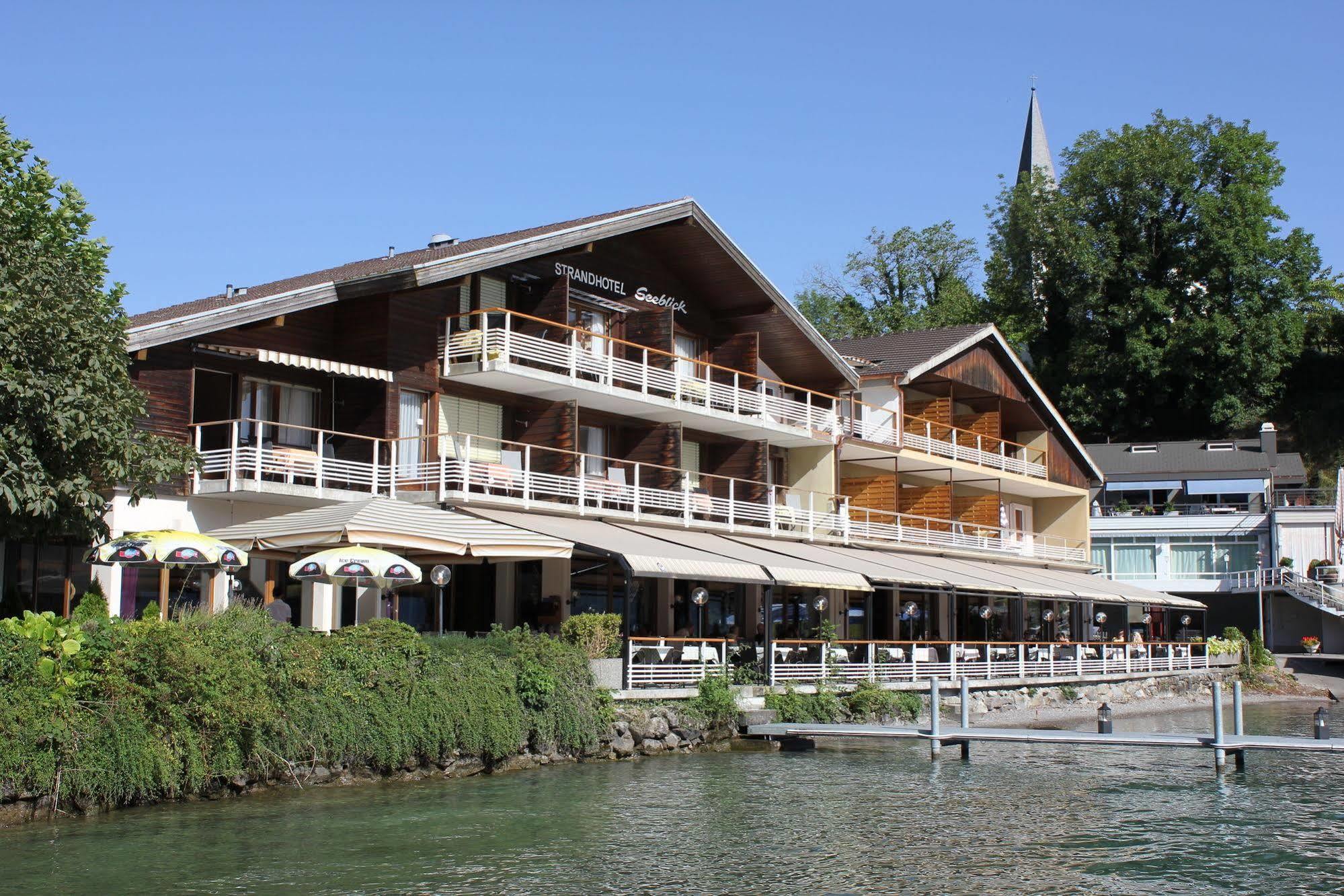Strandhotel Seeblick Faulensee Екстериор снимка
